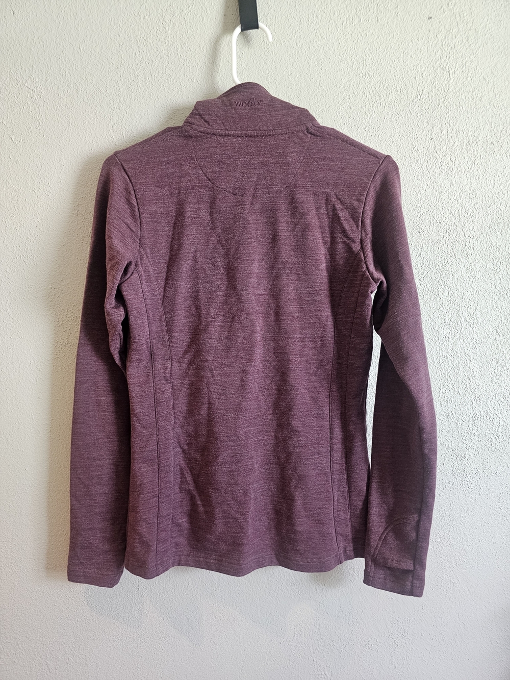 WoolX Finley Merino Wool Zip Up Jacket Womens Small Purple Athletic Lightweight - Picture 2 of 13